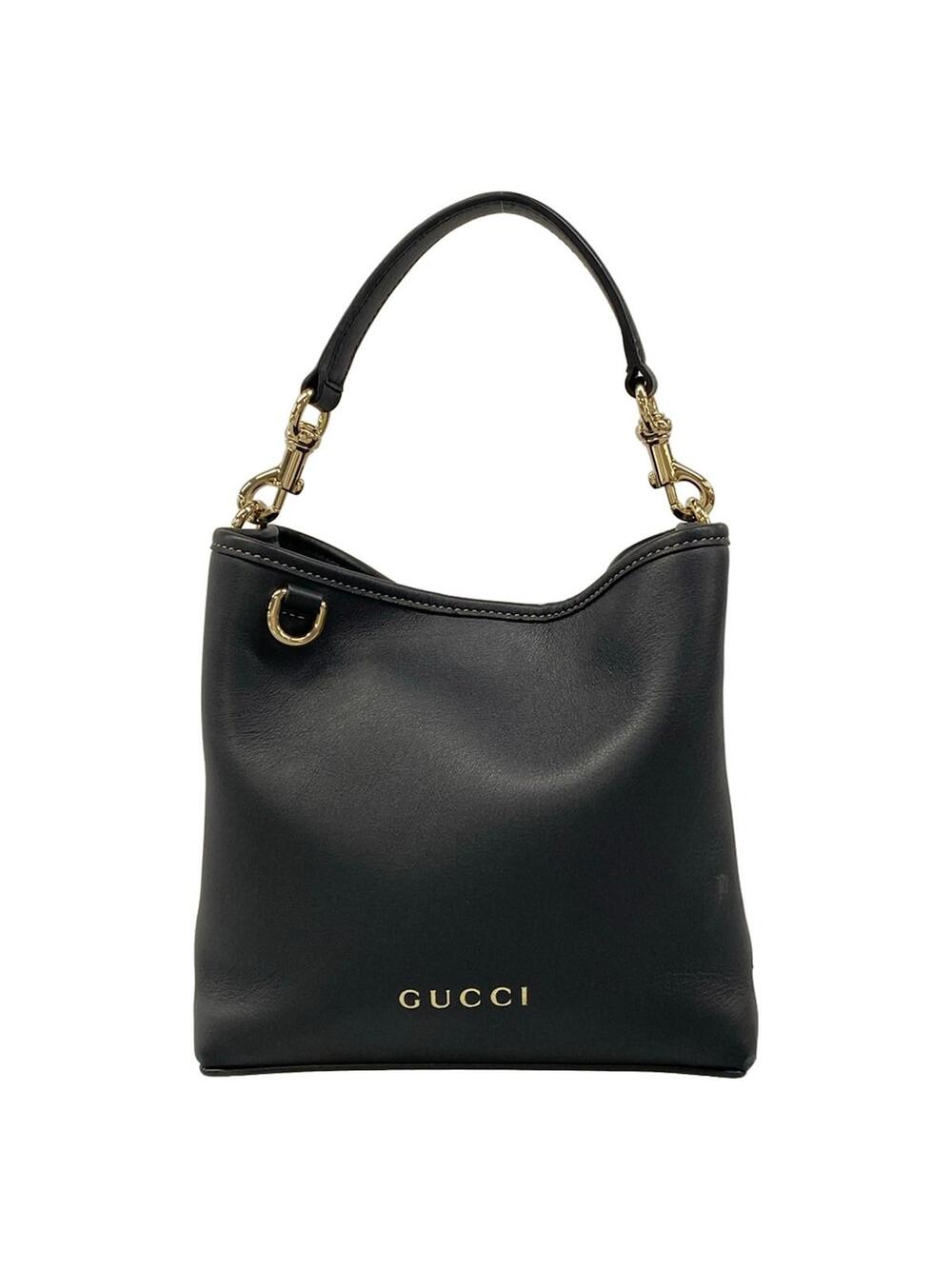 Gucci Gg Emblem Small Bucket Bag Black #345728G21B